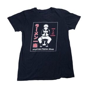 Naruto Shippuden T Shirt Mens Small Black Ichiraku Ramen Shop Good Graphic Tee